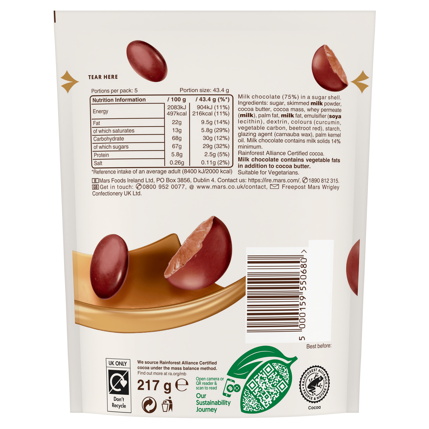 Galaxy Minstrels 217g - UK Food & Drink - 5000159550680