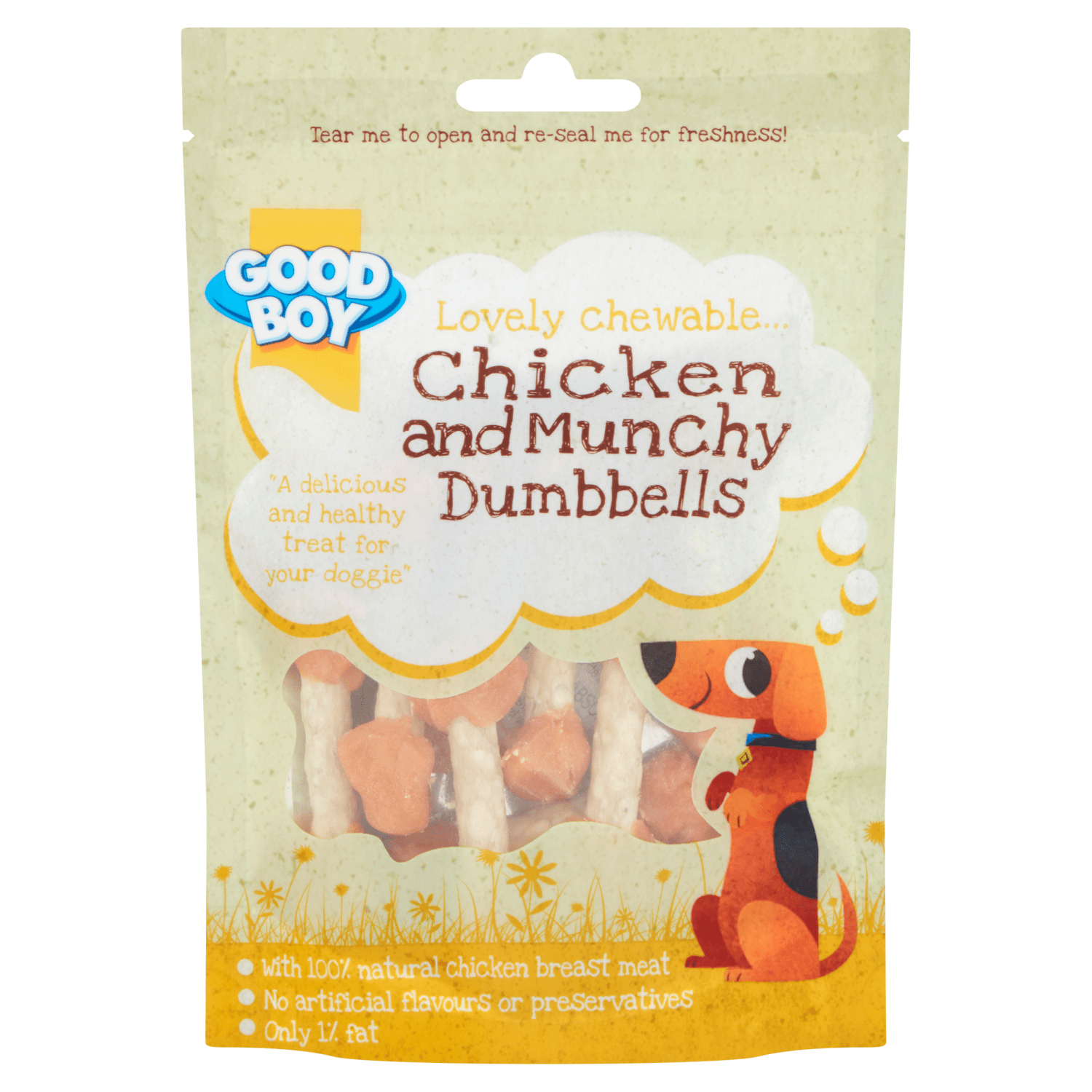 Good Boy Chicken and Munchy Dumbbells 90g - UK Food & Drink - 5000239057559