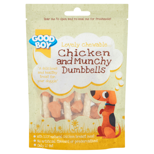 Good Boy Chicken and Munchy Dumbbells 90g - UK Food & Drink - 5000239057559
