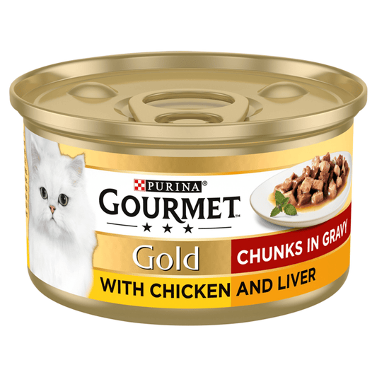 Gourmet Gold Chunks in Gravy with Chicken & Liver 85g - UK Food & Drink - 7613032948009
