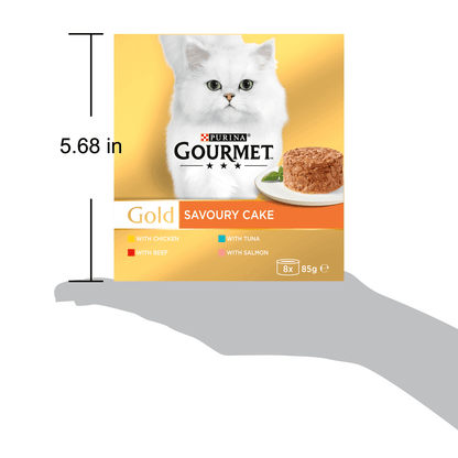 Gourmet Gold Savoury Cake Meat 8 x 85g (680g) - UK Food & Drink - 7613036958202