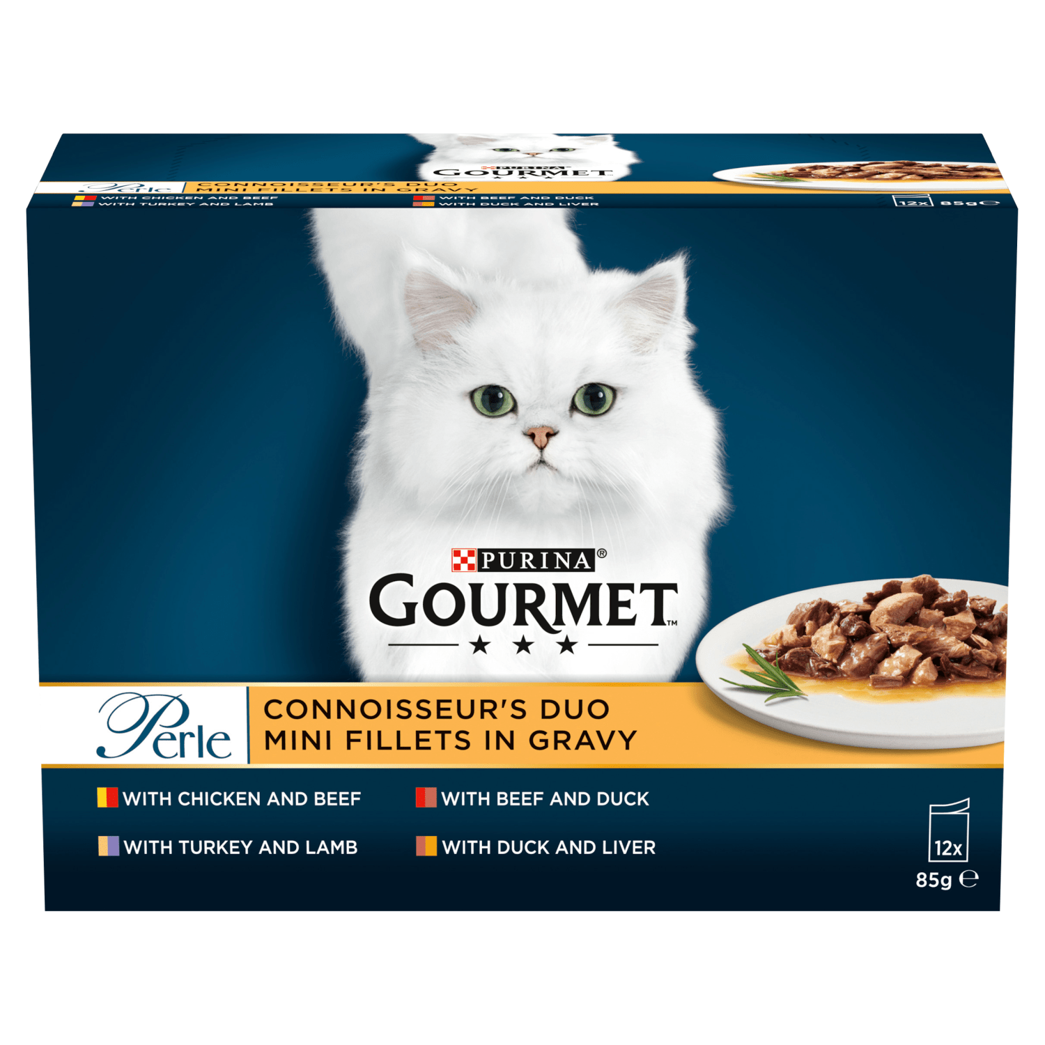 Gourmet Perle Delicate Meats Duo 12 x 85g (1020g) - UK Food & Drink - 7613035985650