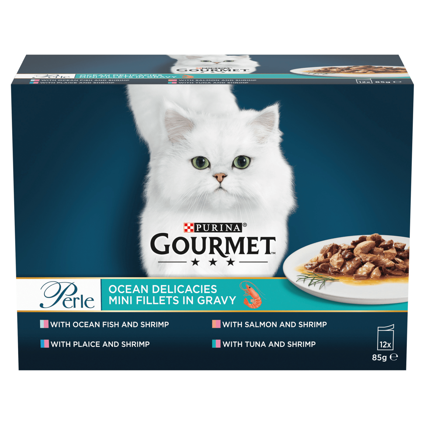 Gourmet Perle Ocean Delicacies Mini Fillets in Gravy 12 x 85g - UK Food & Drink - 7613030955016