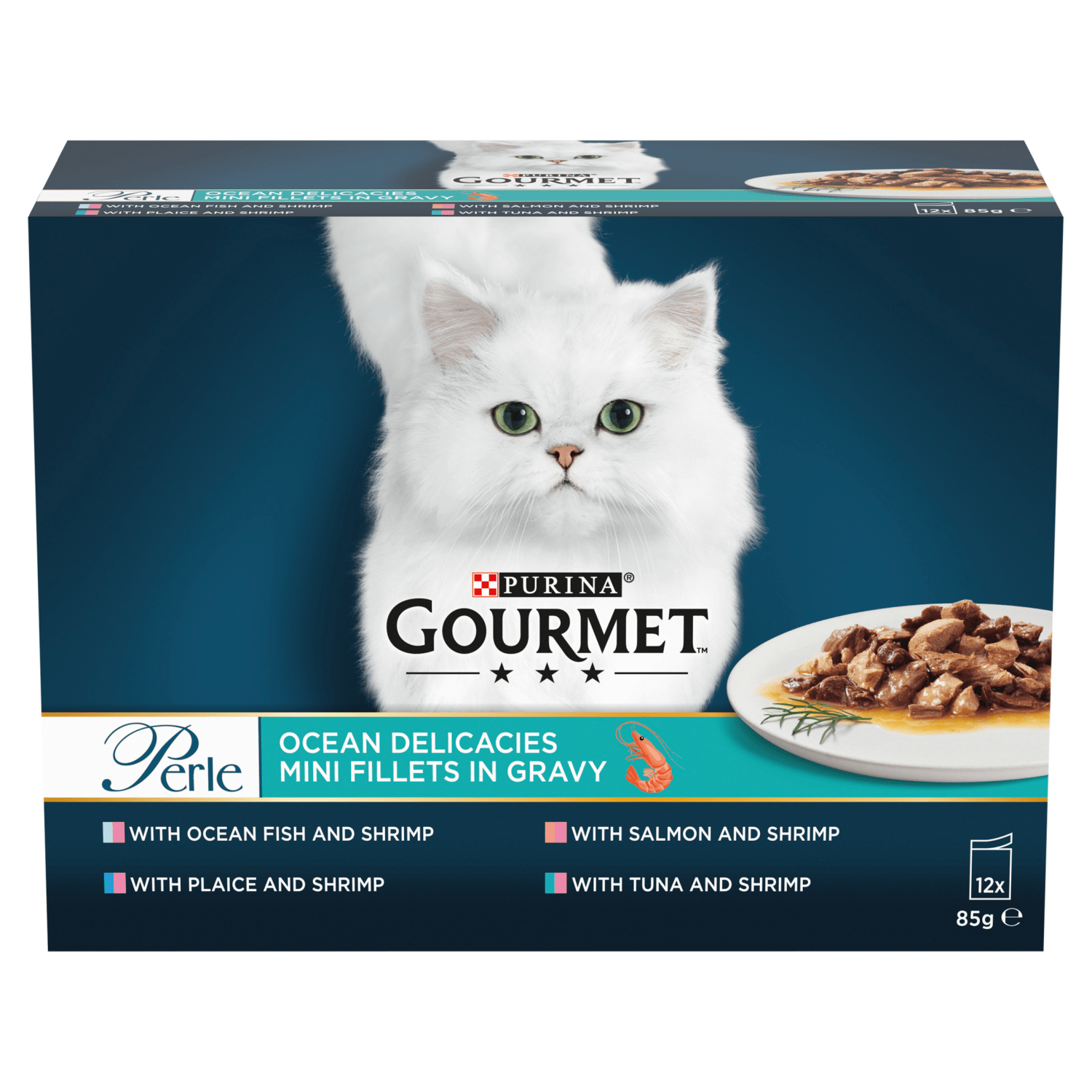 Gourmet Perle Ocean Delicacies Mini Fillets in Gravy 12 x 85g - UK Food & Drink - 7613030955016