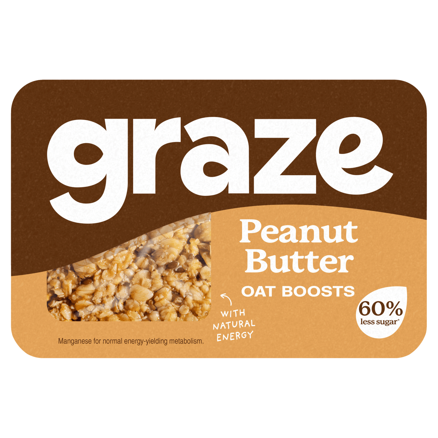 Graze 3 Peanut Butter Oat Boosts Flapjack Fingers 50g - UK Food & Drink - 5055958705502