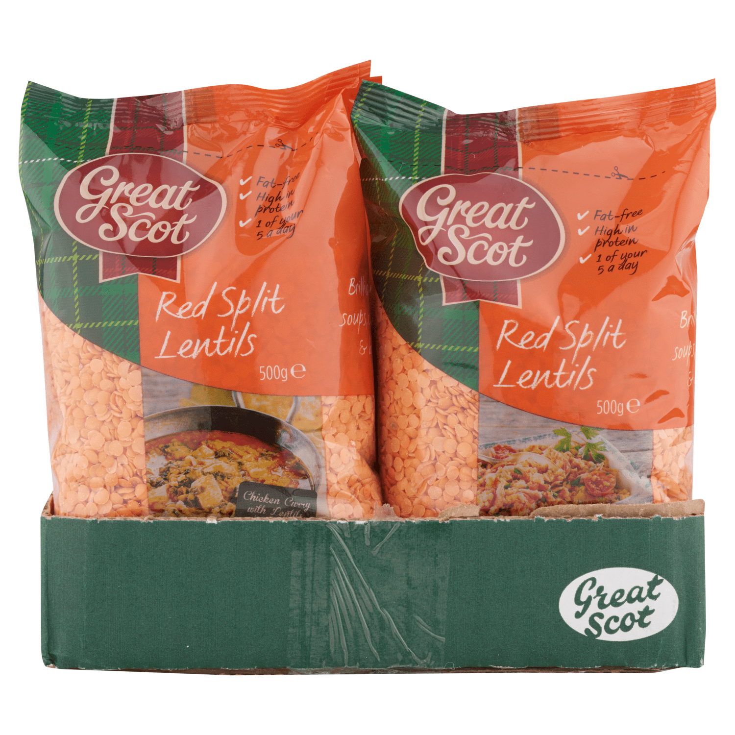 Great Scot Red Split Lentils 500g - UK Food & Drink - 5010148111037