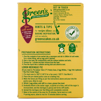 Green's Lemon Pie Filling 2 x 70g - UK Food & Drink - 5010142220902