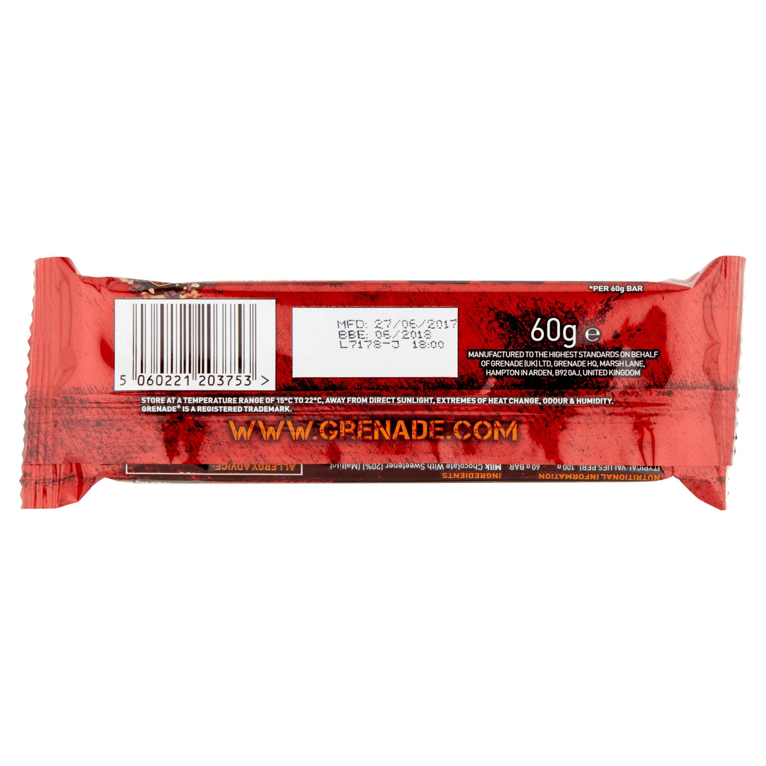 Grenade Peanut Flavour Peanut Nutter 60g - UK Food & Drink - 5060221203753