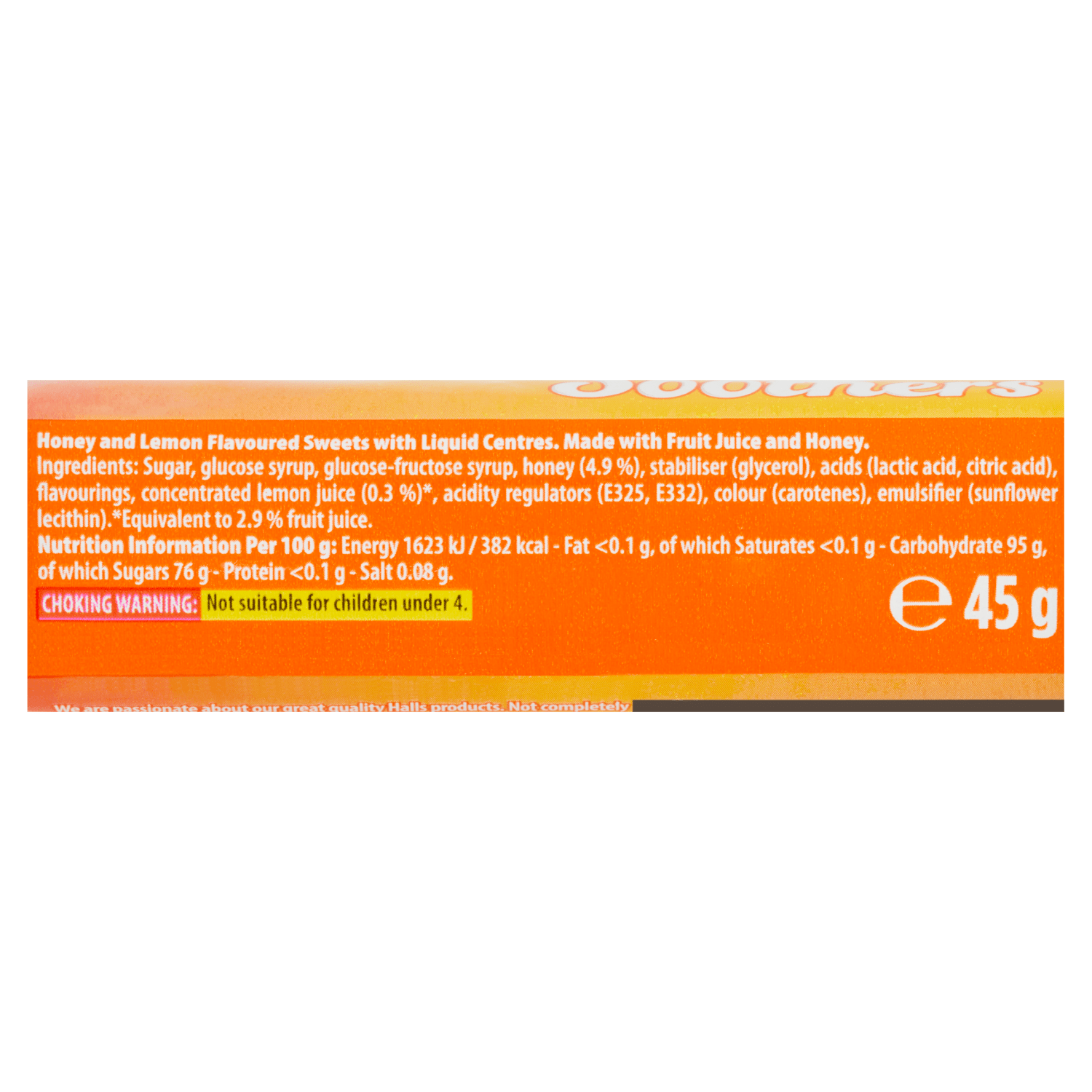 Halls Soothers Honey & Lemon 45g - UK Food & Drink - 7622210412539
