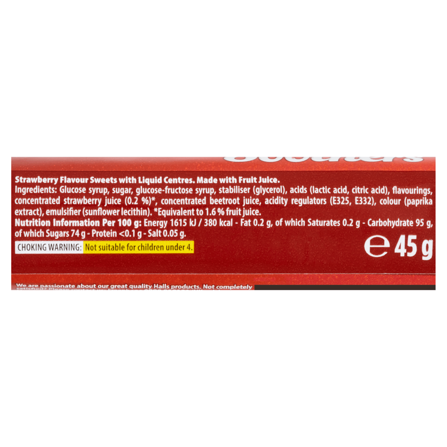 Halls Soothers Strawberry Flavour 45g - UK Food & Drink - 5034660508038