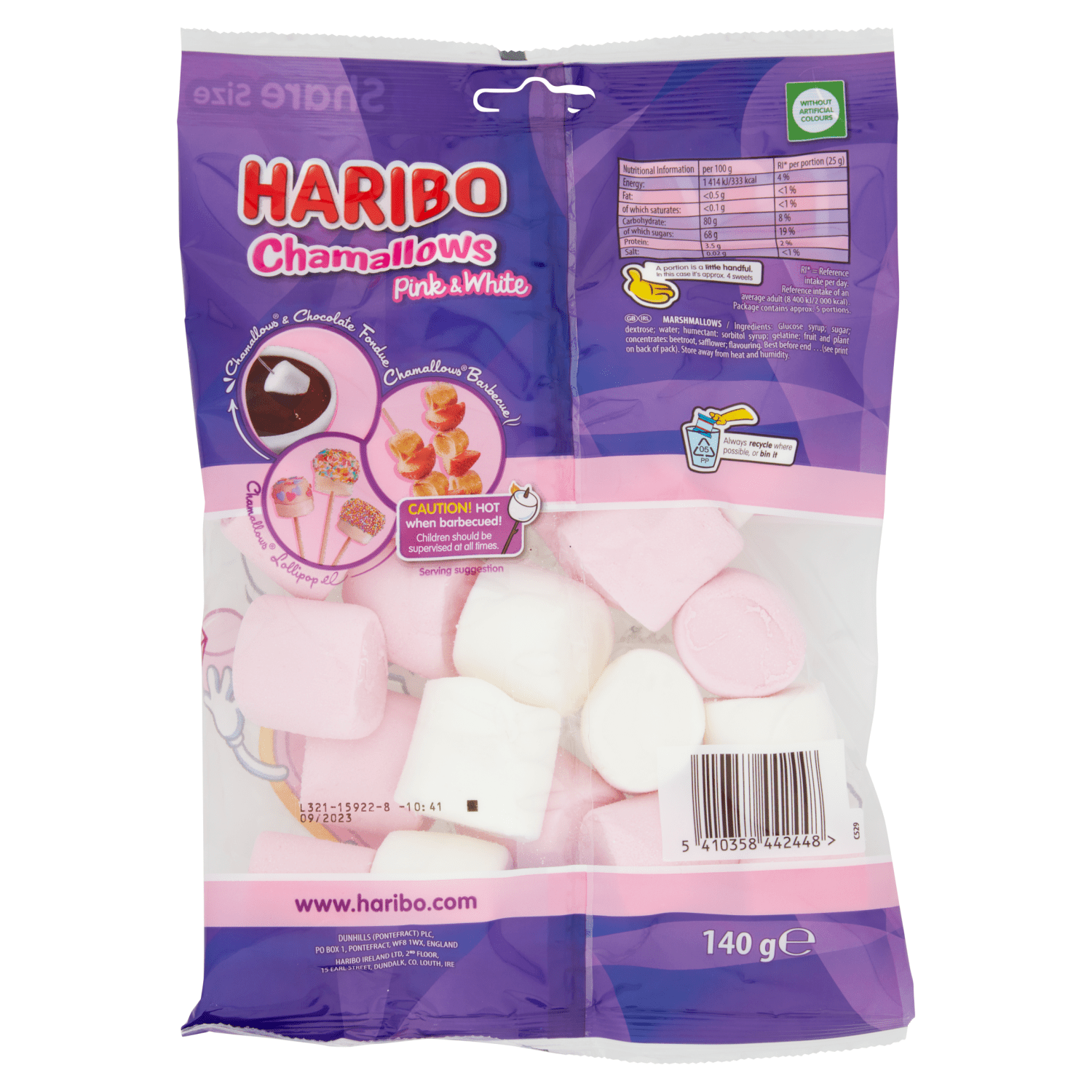 HARIBO Chamallows Pink & White 140g - UK Food & Drink - 5410358442448