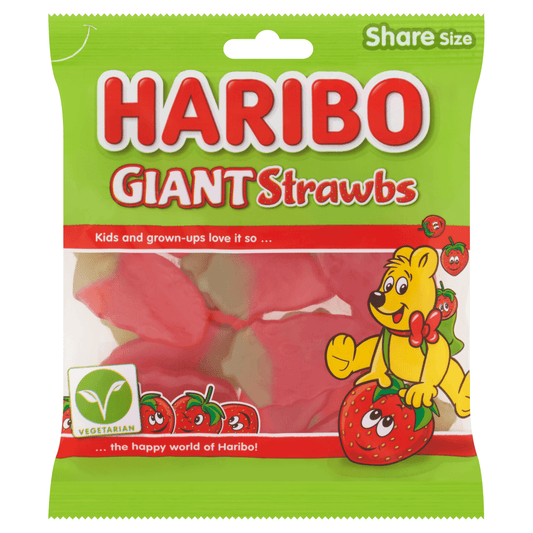 HARIBO Giant Strawbs 175g - UK Food & Drink - 5012035963101