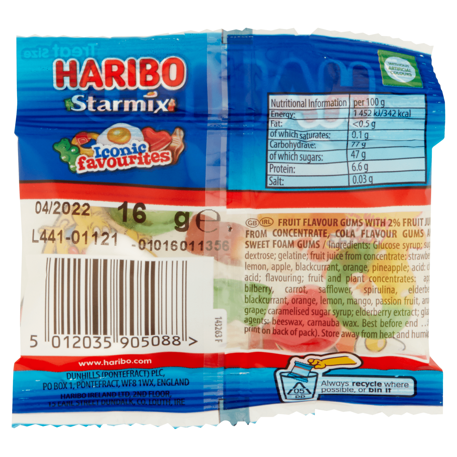 HARIBO Starmix Bag 16g - UK Food & Drink - 5012035905088
