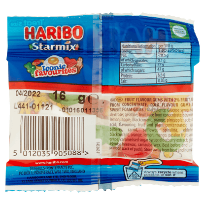 HARIBO Starmix Bag 16g - UK Food & Drink - 5012035905088