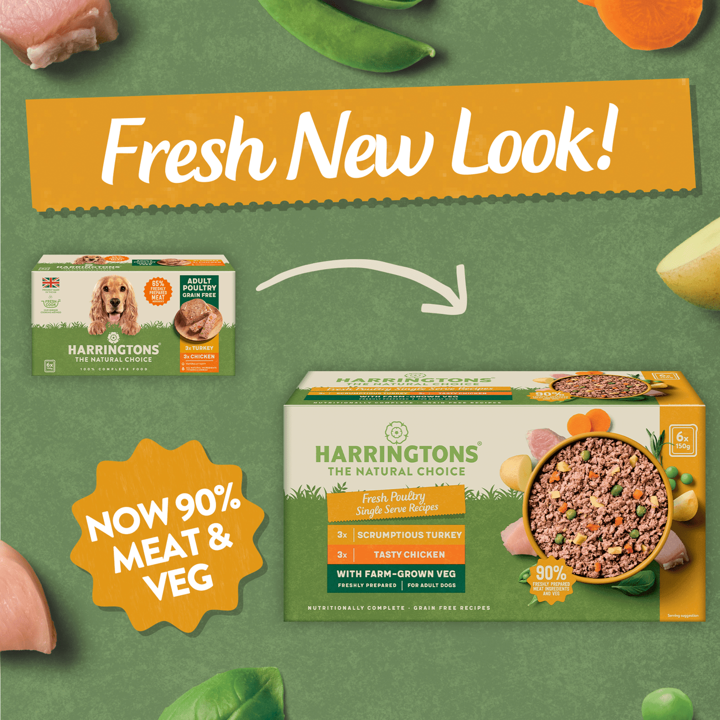 Harringtons Fresh Poultry Single Serve Recipes with Farm - Grown Veg 6 x 150g - UK Food & Drink - 5013919003685