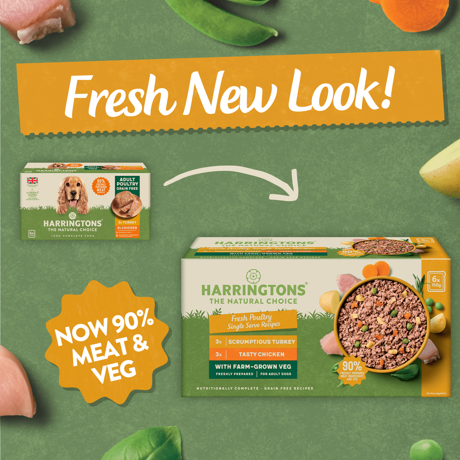 Harringtons Fresh Poultry Single Serve Recipes with Farm - Grown Veg 6 x 150g - UK Food & Drink - 5013919003685