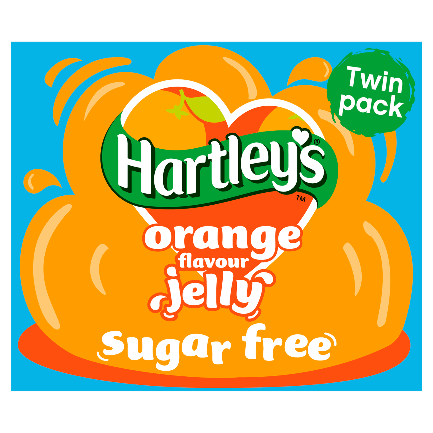 Hartley's Orange Flavour Jelly Sugar Free Twin Pack 23g - UK Food & Drink - 5000354160950