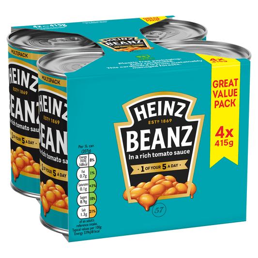 Heinz Beanz 4 x 415g - UK Food & Drink - 5000157024886