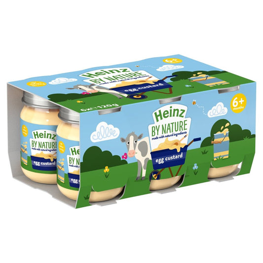 Heinz By Nature 6+ Months Egg Custard Rice Jar 6 X 120G - UK Food & Drink - 5000157140159
