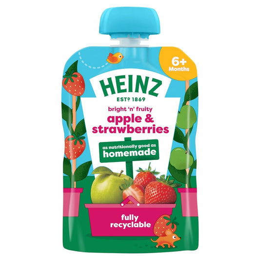 Heinz By Nature Apple & Strawberry 4+ Months 100g - UK Food & Drink - 5000157140081