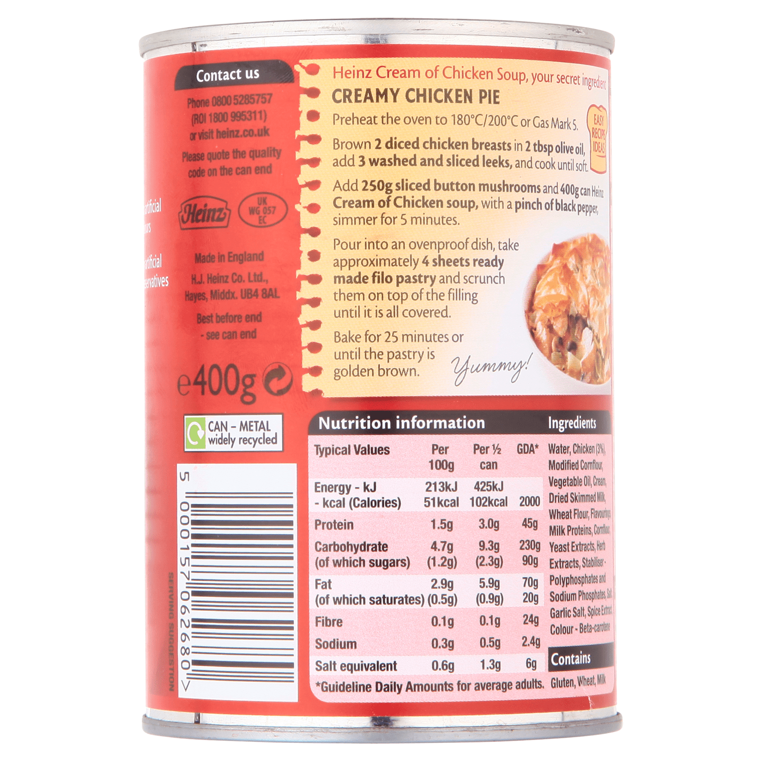 Heinz Classic Cream of Chicken Soup 400g - UK Food & Drink - 5000157062680