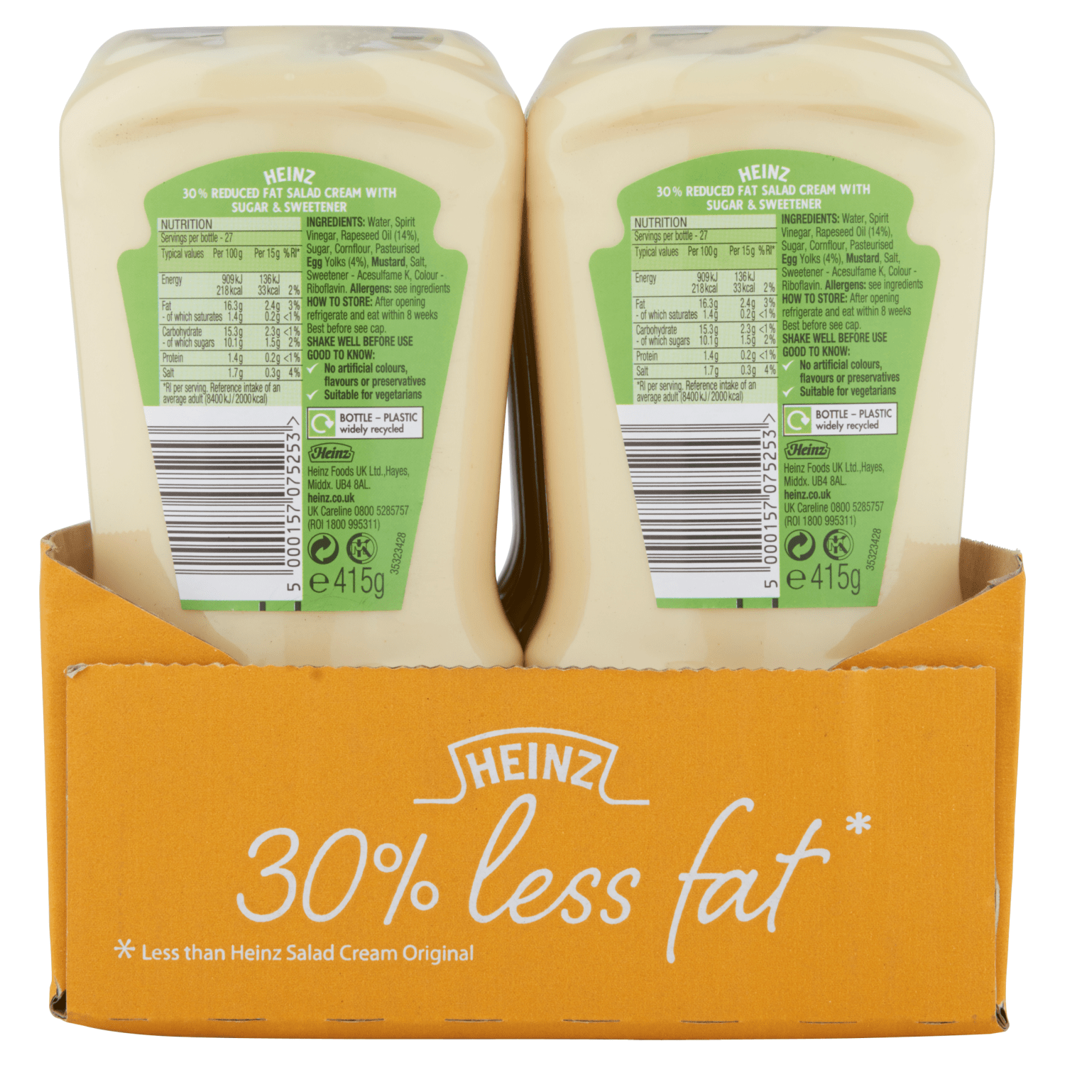Heinz Salad Cream 30% Less Fat 415g - UK Food & Drink - 5000157075253