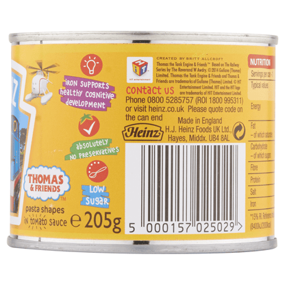 Heinz Thomas & Friends Pasta Shapes in Tomato Sauce 205g - UK Food & Drink - 5000157025029