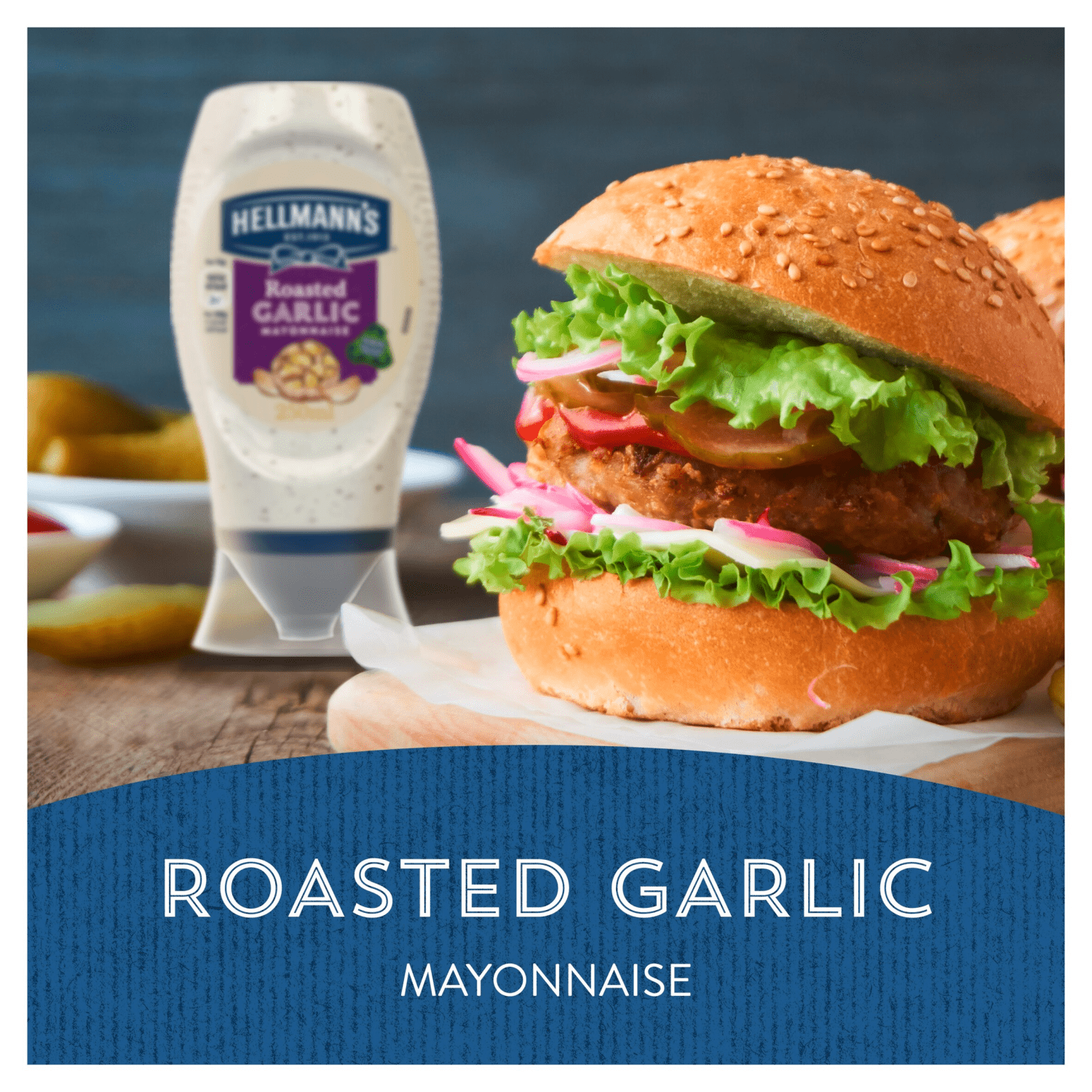 Hellmann's Condiment Roasted Garlic Mayonnaise 250 ml - UK Food & Drink - 8712566065714