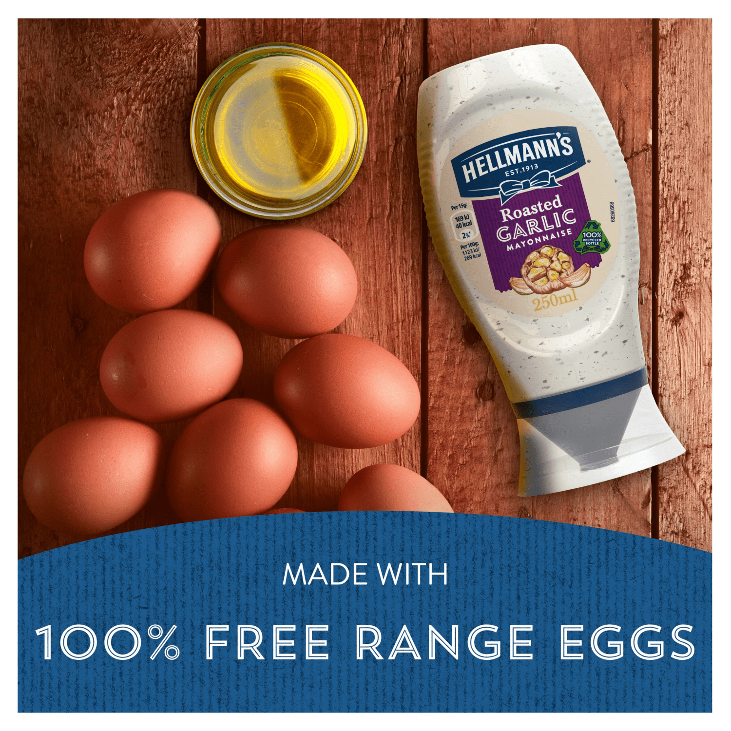 Hellmann's Condiment Roasted Garlic Mayonnaise 250 ml - UK Food & Drink - 8712566065714