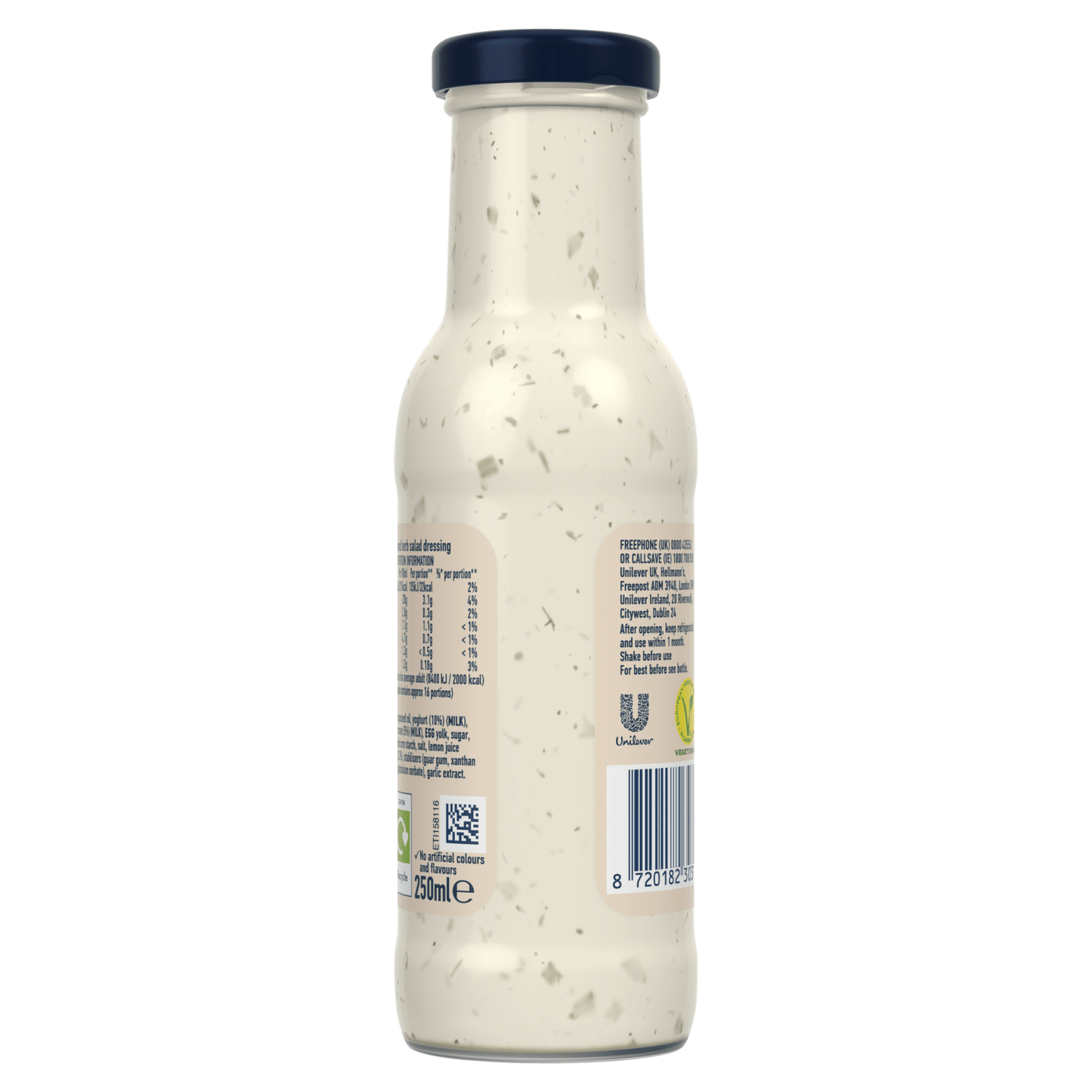 Hellmann's Real Garlic & Herb Salad Dressing & Dip 250 ml - UK Food & Drink - 8720182303752