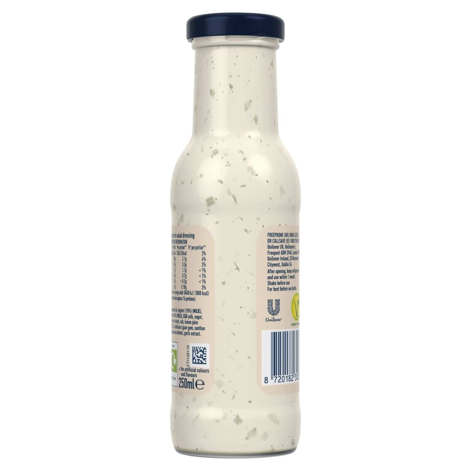 Hellmann's Real Garlic & Herb Salad Dressing & Dip 250 ml - UK Food & Drink - 8720182303752