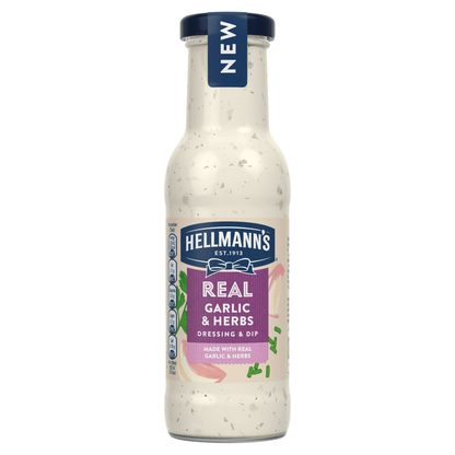 Hellmann's Real Garlic & Herb Salad Dressing & Dip 250 ml - UK Food & Drink - 8720182303752