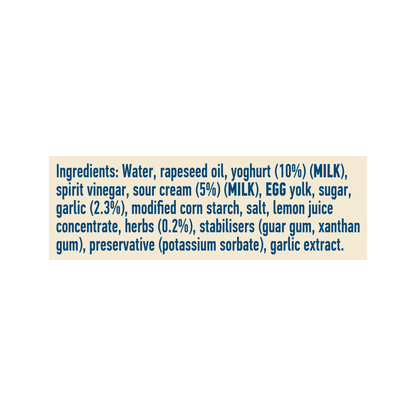 Hellmann's Real Garlic & Herb Salad Dressing & Dip 250 ml - UK Food & Drink - 8720182303752