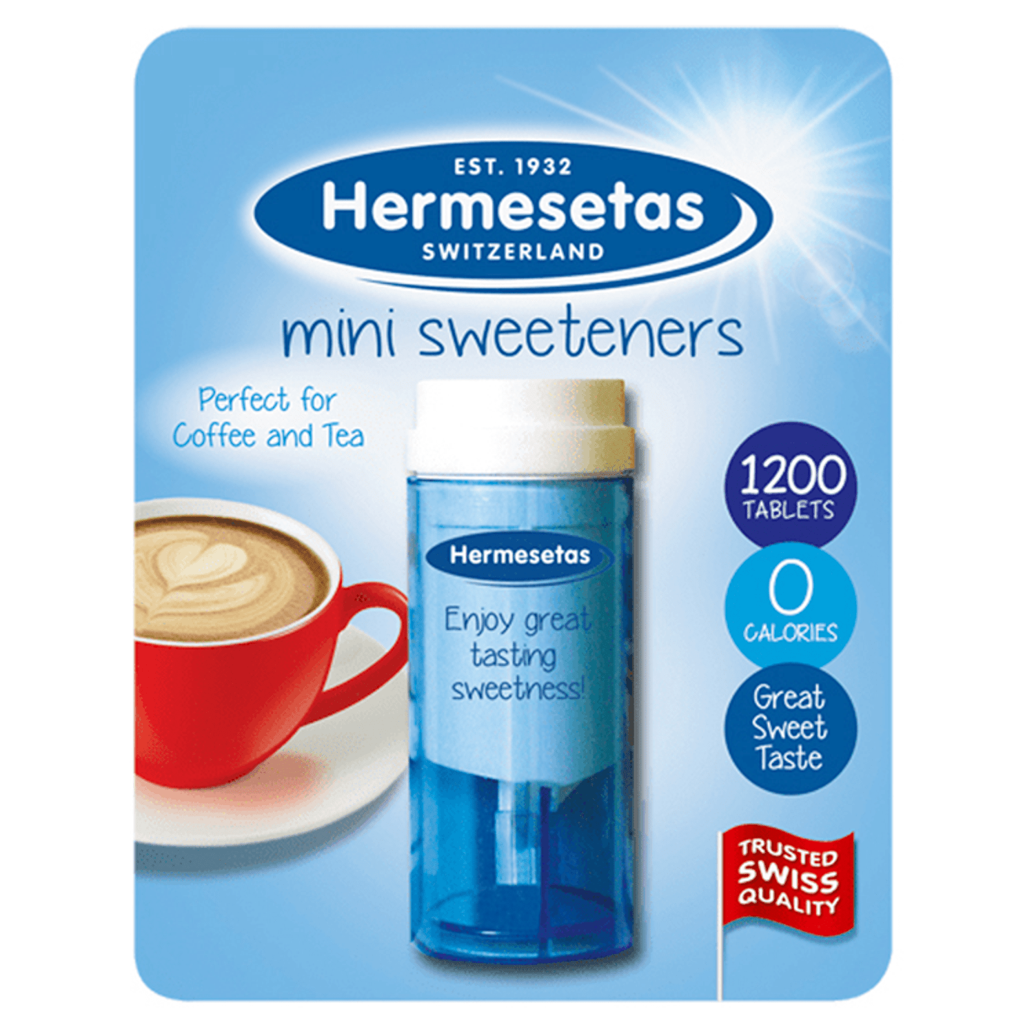 Hermesetas Mini Sweeteners 1200 Tablets 16.7g - UK Food & Drink - 7610211030401