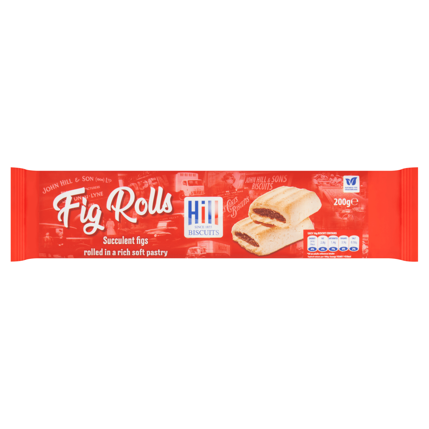 Hill Biscuits Fig Rolls 200g - UK Food & Drink - 5010282013501