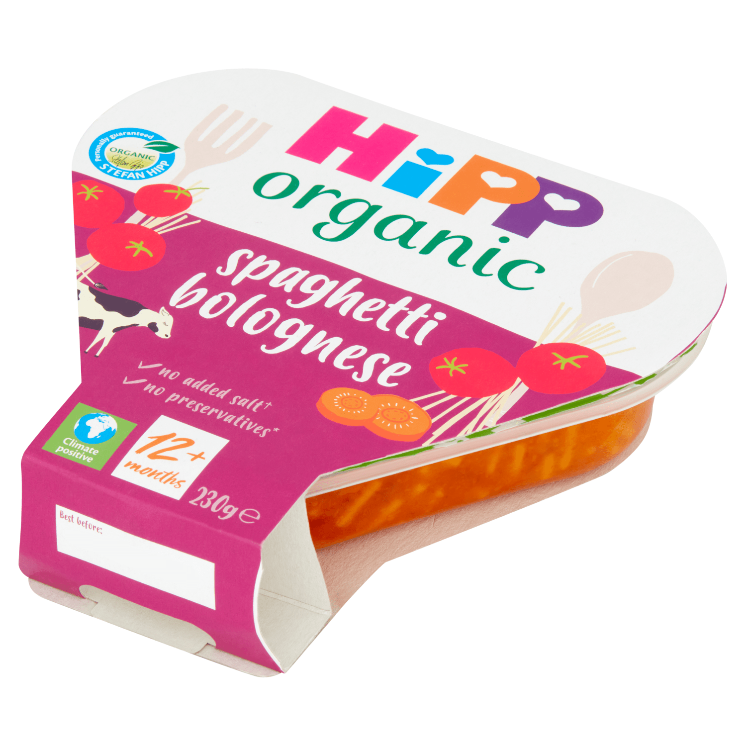 HiPP Organic Spaghetti Bolognese 12+ Months 230g - UK Food & Drink - 4062300024298