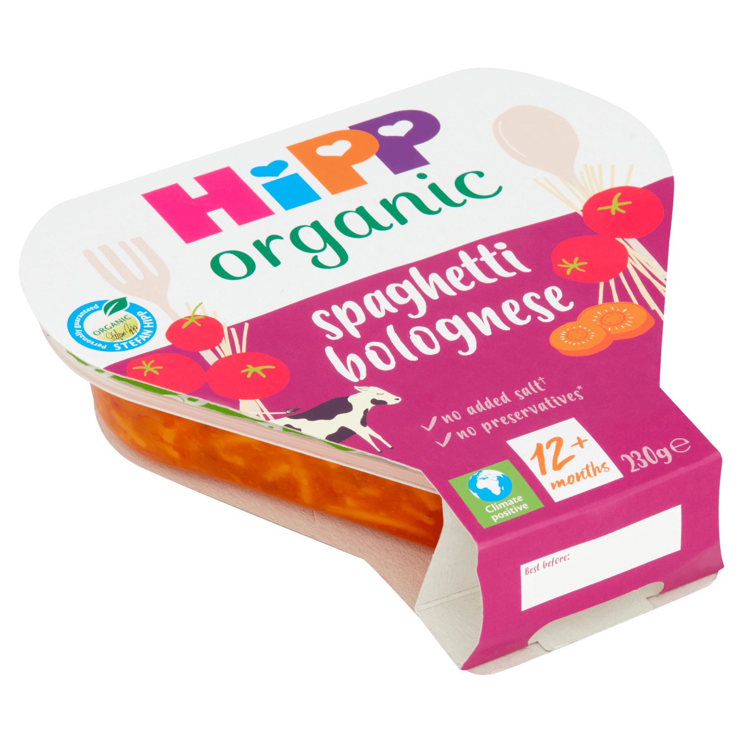 HiPP Organic Spaghetti Bolognese 12+ Months 230g - UK Food & Drink - 4062300024298