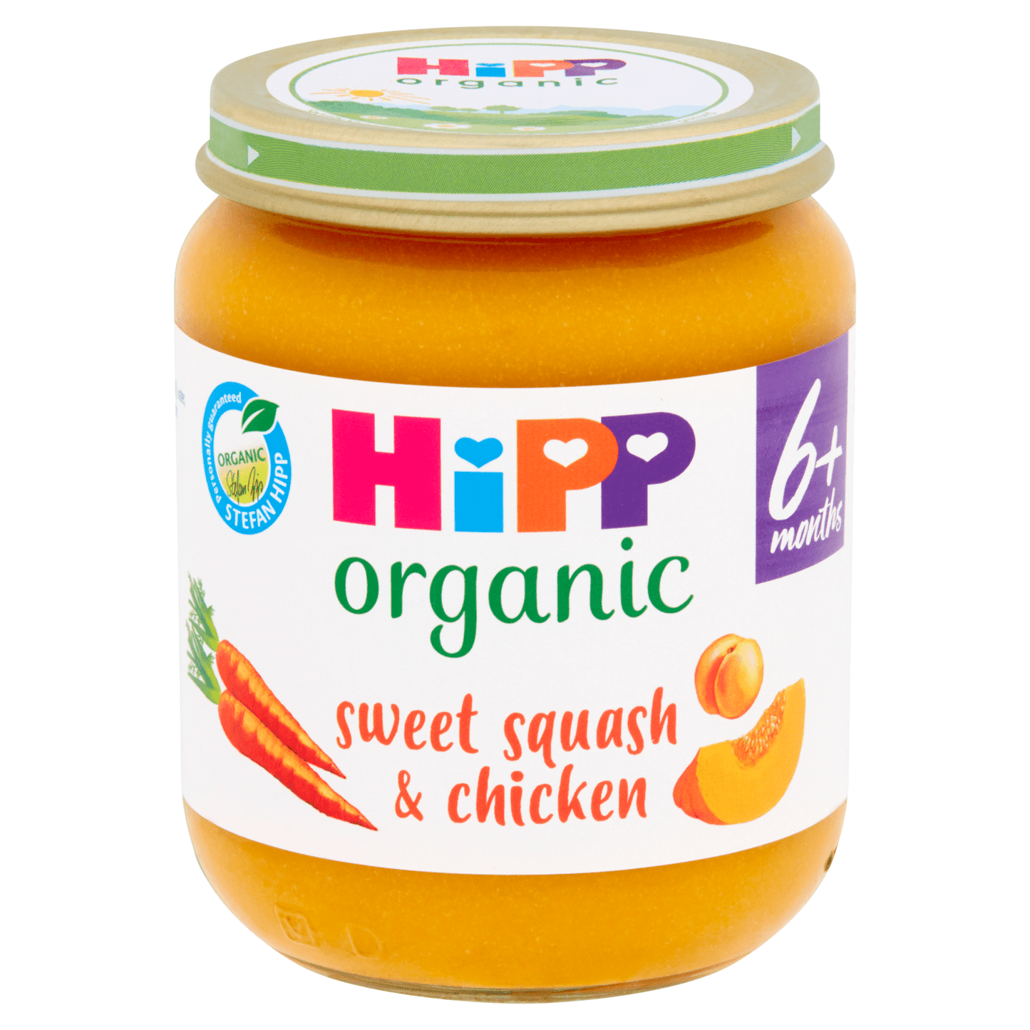 HiPP Organic Sweet Squash & Chicken Baby Food Jar 6+ Months 125g - UK Food & Drink - 4062300037731