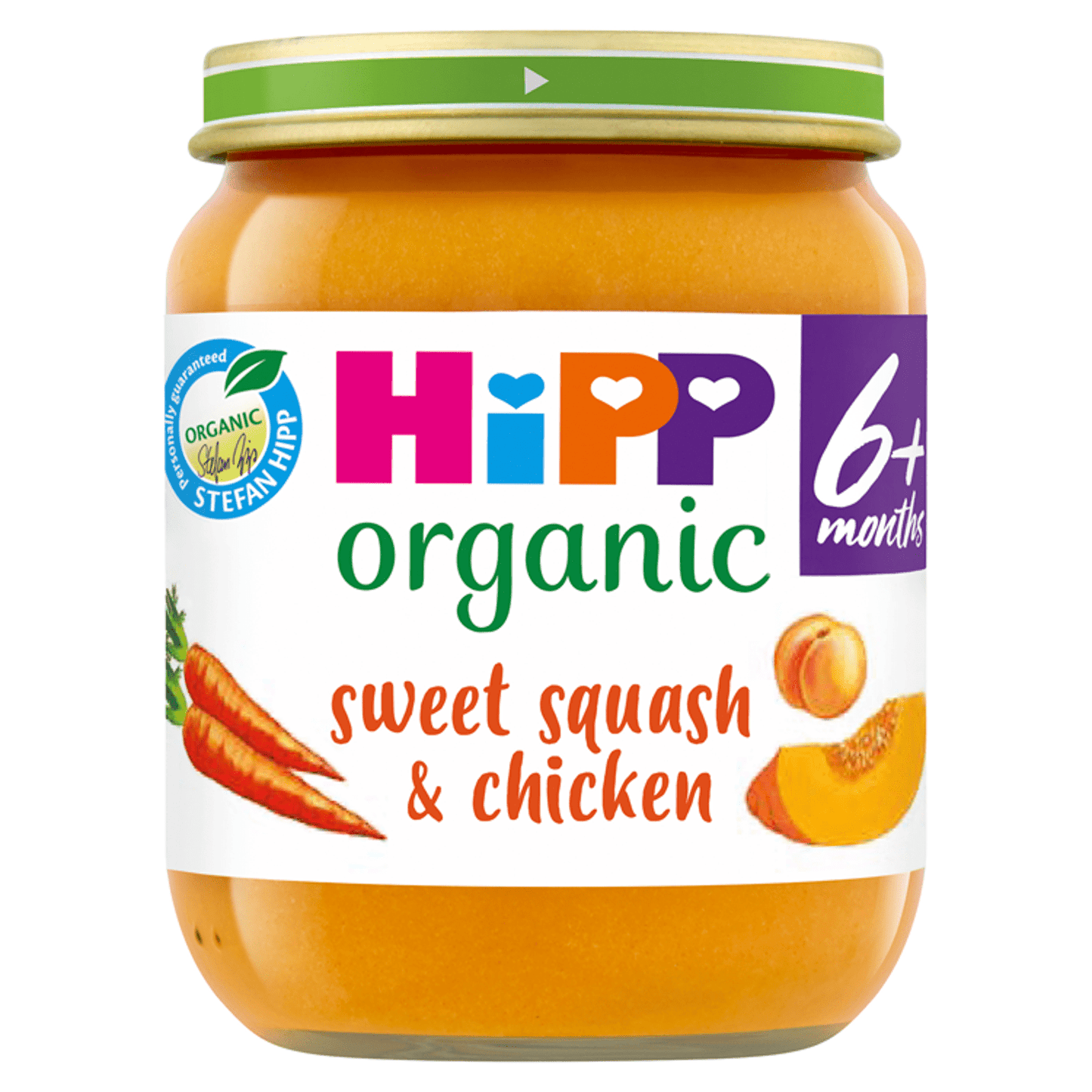 HiPP Organic Sweet Squash & Chicken Baby Food Jar 6+ Months 125g - UK Food & Drink - 4062300037731
