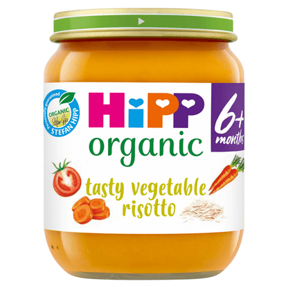 HiPP Organic Tasty Vegetable Risotto Baby Food Jar 6+ Months 125g - UK Food & Drink - 4062300162884