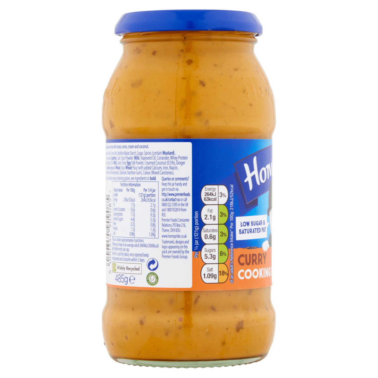 Homepride Curry Cooking Sauce 485g - UK Food & Drink - 5000354909085