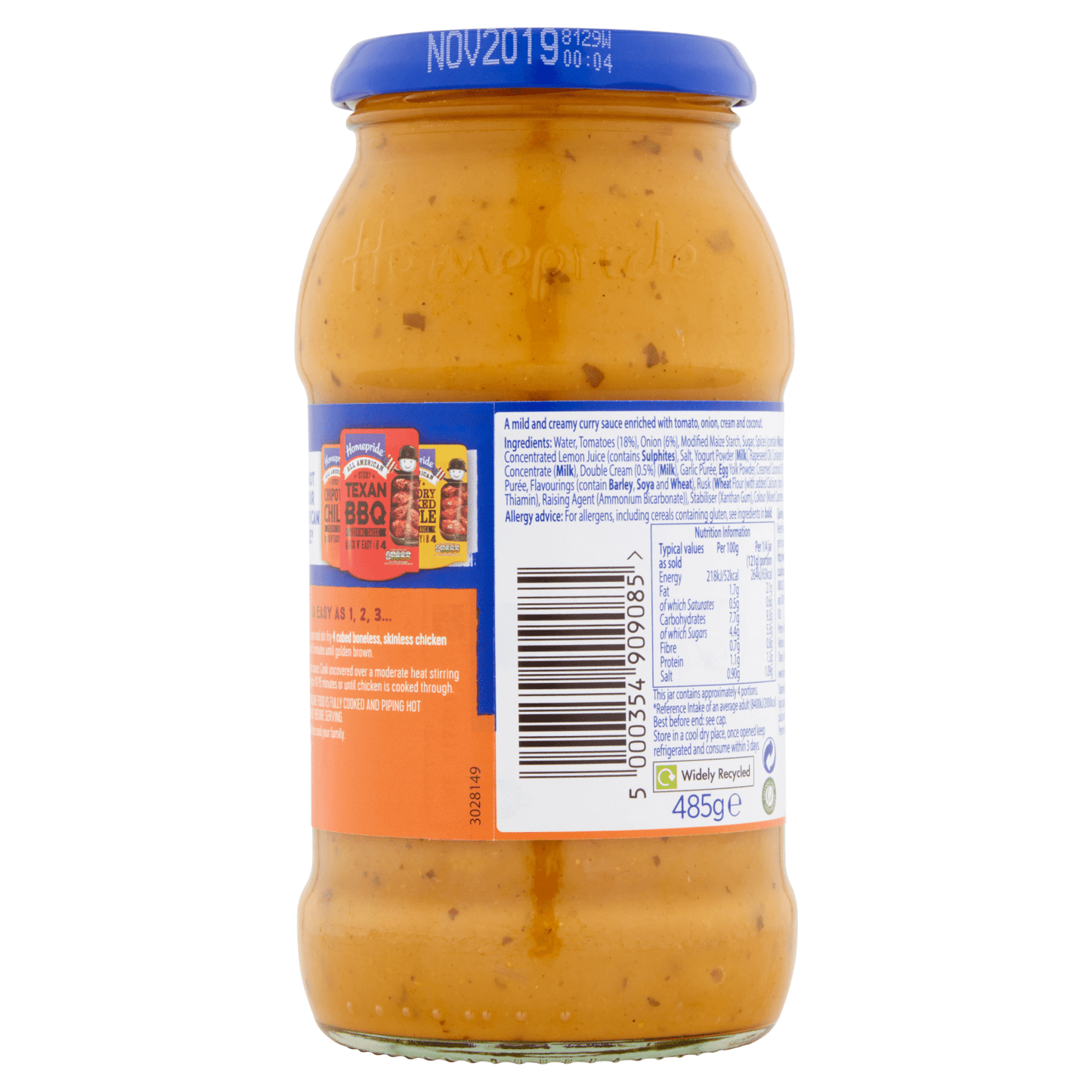 Homepride Curry Cooking Sauce 485g - UK Food & Drink - 5000354909085