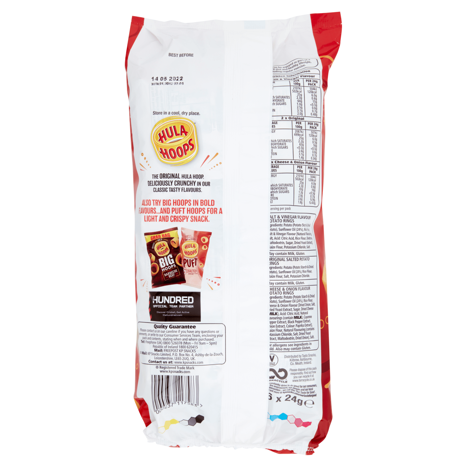Hula Hoops Variety Multipack Crisps 6 Pack - UK Food & Drink - 5000237117583