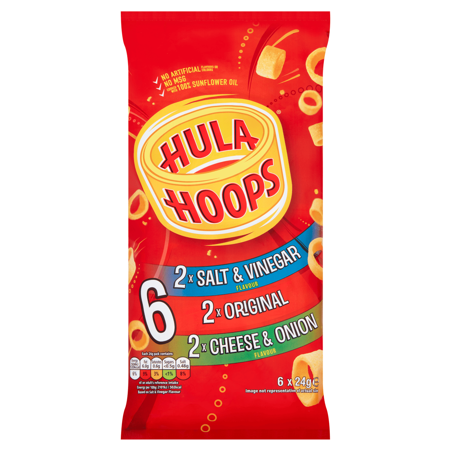 Hula Hoops Variety Multipack Crisps 6 Pack - UK Food & Drink - 5000237117583