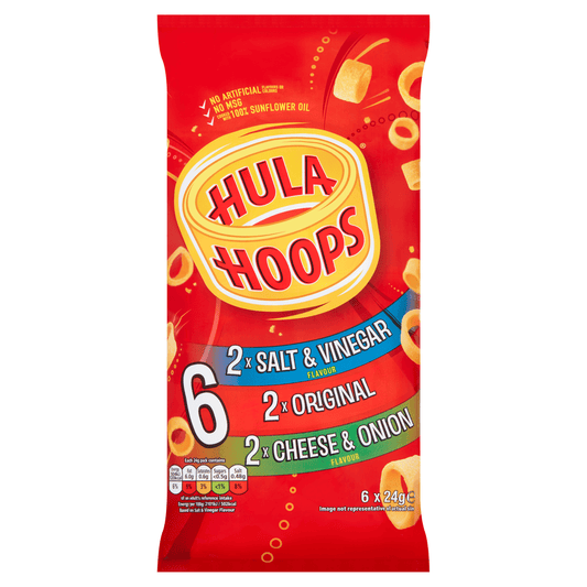 Hula Hoops Variety Multipack Crisps 6 Pack - UK Food & Drink - 5000237117583