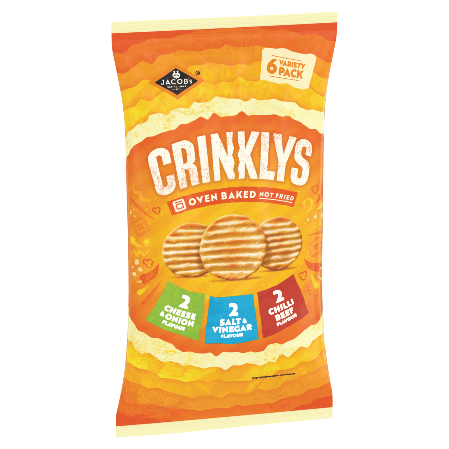 Jacob's Crinklys Variety Multipack Snacks 6 x 138g - UK Food & Drink - 5000168035130