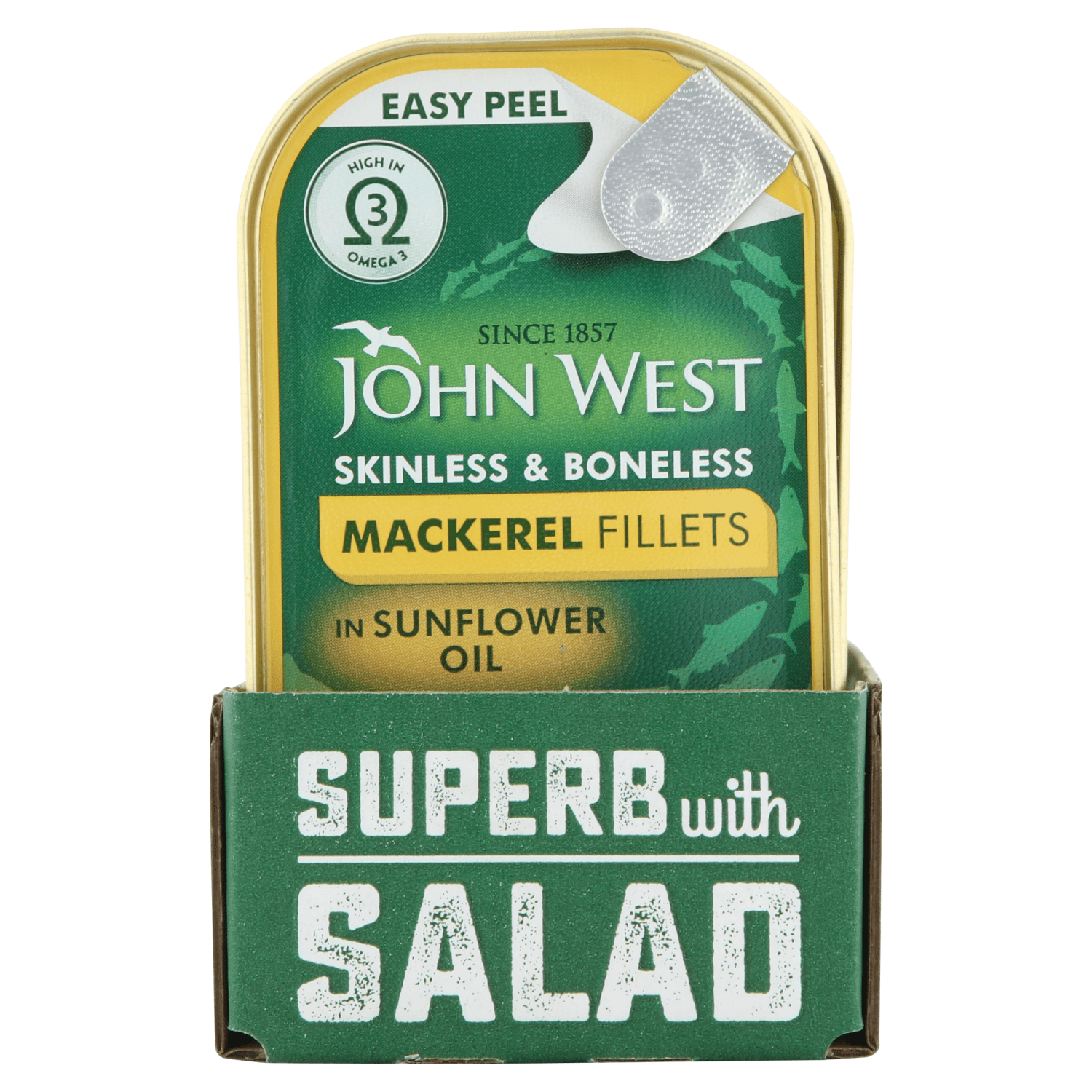 John West Mackerel Fillets in Sunflower Oil 115g - UK Food & Drink - 5000171058478