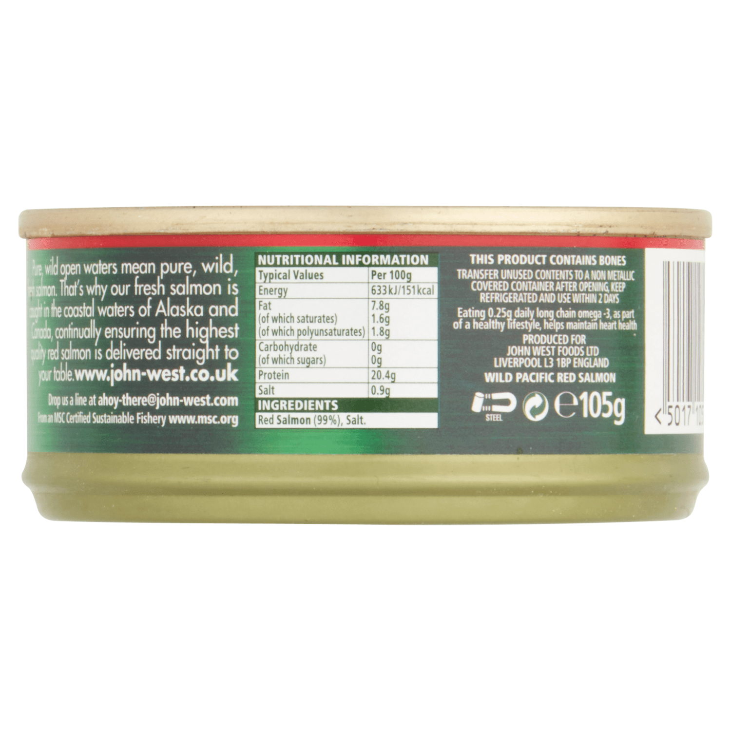 John West Wild Pacific Red Salmon 105g - UK Food & Drink - 50171057