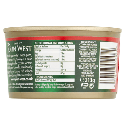 John West Wild Pacific Red Salmon 213g - UK Food & Drink - 5000171010025