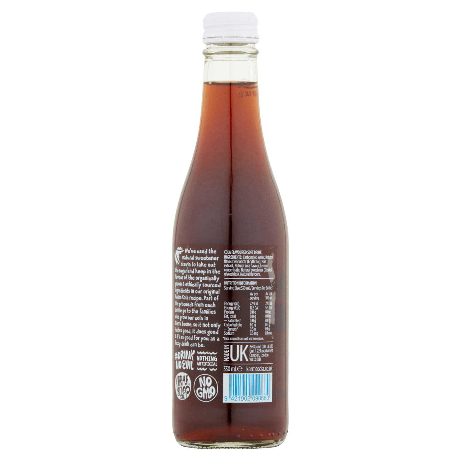 Karma Drinks Sugar Free Karma Cola 300ml - UK Food & Drink - 9421902090660